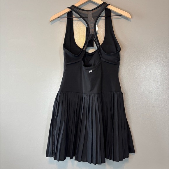 NWT Fabletics Large Short Hot Shot Pleated Mini Dress Romper Built in Bra Black - Picture 4 of 5